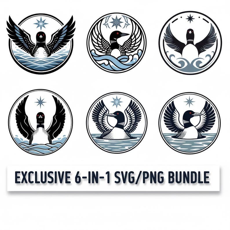 Rebel Loon Pattern Rebel Loon Bundle: 6 Minnesota SVG MN State Bird Designs | Lake Life ...