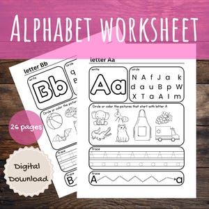 Preschool activity, Alphabet worksheet, Alphabet coloring, Alphabet trace, Preschool Printable, Alphabet Trace, Alphabet Pages