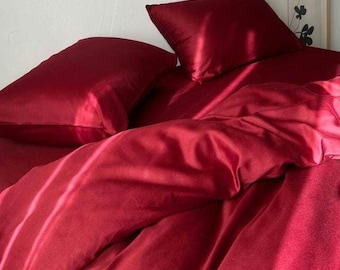 Cotton Sateen Pillowcases (Set of 2) – Handmade Luxury Bedding, Custom Size