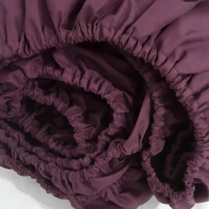 Sábana ajustable de color liso: sábana elástica para dormir cómodamente, sábana de algodón suave en varios colores