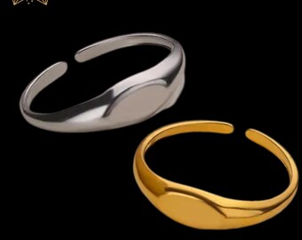 Tiny Oval Ring, Skinny Ring, Sizeable Ring, Geometric Ring, Gift for her, Christmas Gift, Gift Pouch