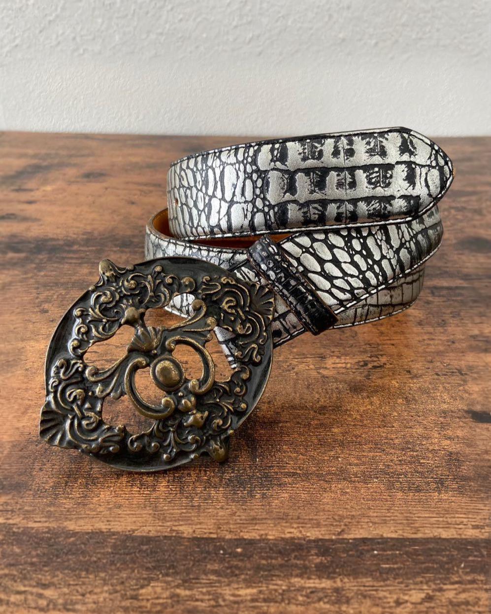 Tornado Mart Rare Japanese Leather Belt With Big Buckle. - Etsy