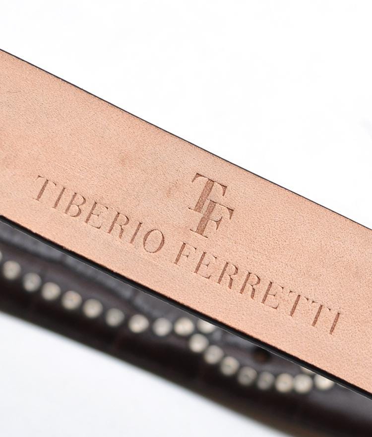 TIBERIO FERRETTI Studded Leather Belt. - Etsy display picture 1