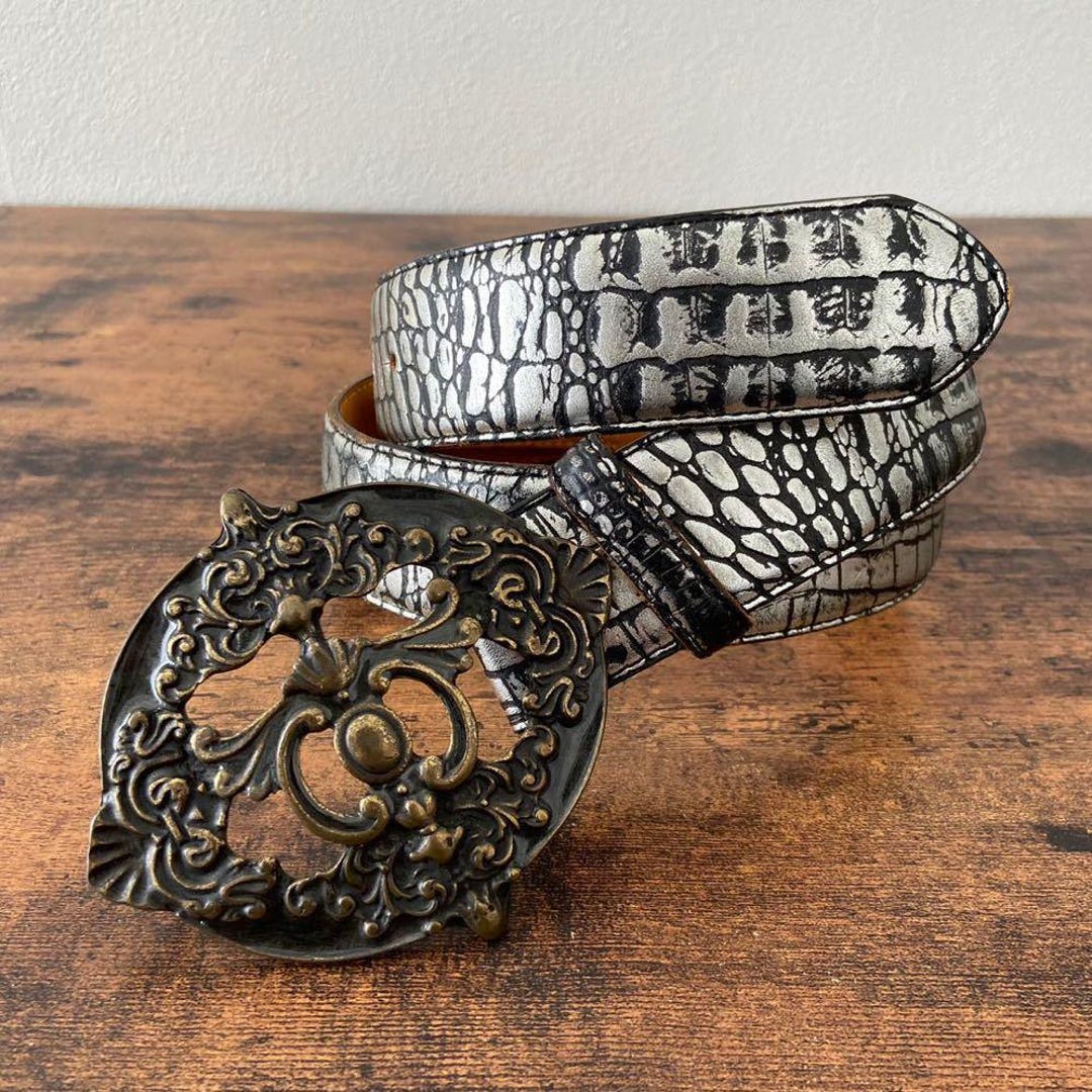 Tornado Mart Rare Japanese Leather Belt With Big Buckle. - Etsy