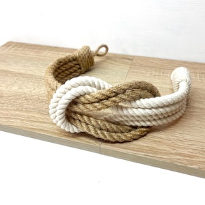 Curtain holdback - Drapery holdback -  Curtain tieback - Square nautical knot