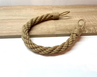Drapery holdback - Curtain tie back - Rustic Jute Curtain Tieback – Boho Farmhouse Rope Holder