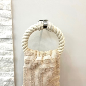 Round Towel Holder..White Towel Rail..Bathroom Accessories..Kitchen Holder