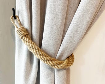 Gardinband i juterep – Naturlig och rustik heminredning