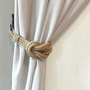 Jute Rope Curtain Tieback – Handmade Rustic & Boho Decor