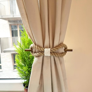 Jute Rope Curtain Tie: Boho Natural Window Decor