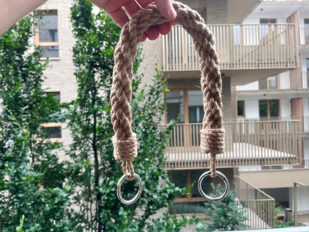 Basta Rope Handle Jute Rope Bag Handles: Rustic Boho Straps With Metal Clasps - Etsy