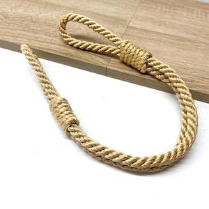 Gold Beige Curtain Tiebacks – Elegant Rope Holdbacks for Drapes