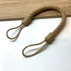 Curtain tie.. Window curtain.. Curtain holder - Drapery tieback..Thick Jute Curtain Tieback – 0.6&quot; Rustic Rope Holder for Drapes