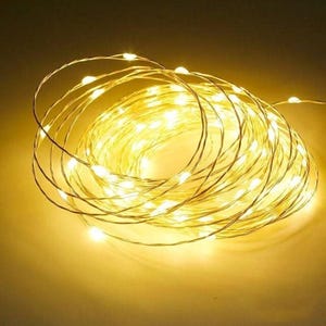 Copper String Lights for Wedding Reception Decor Fairy Lights Patio Outdoor Accent Lighting Bedroom Space Home Accent Copper Wire LED Bundle