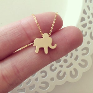 Tiny Elephant Necklace...Small Elephant Necklace...Bridesmaid Graduation Wedding Gift Minimalist Jewelry