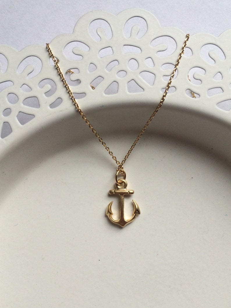 Gold Anchor Necklace...silver Anchor Necklace - Etsy