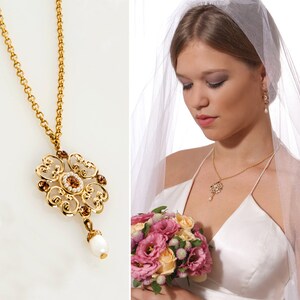 Bridal jewelry set gold, Crystal bridal jewelry