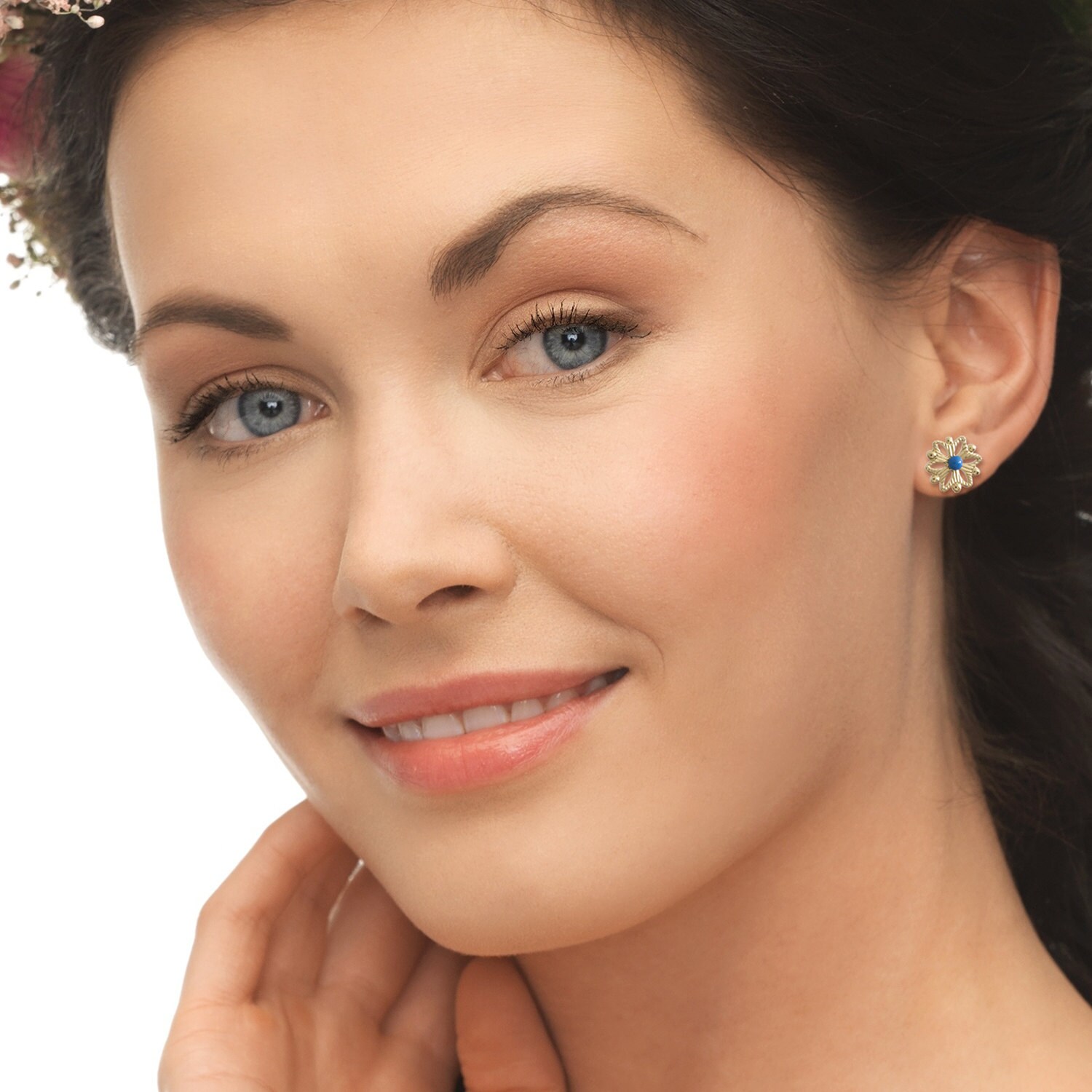 Blue Stud Earrings Blue Studs Blue Earrings Blue Earring Etsy Israel