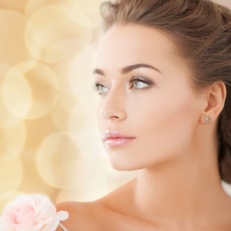 Wedding Stud Earrings, Wedding Studs, Dainty Bridal Earrings, Stud