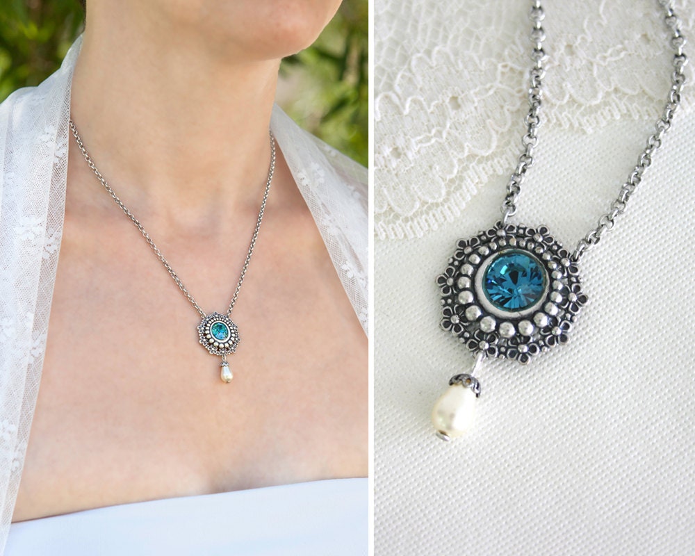 Blue bridal jewelry Blue jewelry Bridal jewelry Blue Etsy