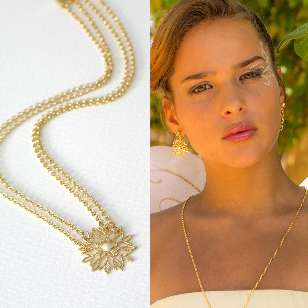 Delicate Jewelry Set Gold Jewelry Set Gold Bridal Jewelry Etsy