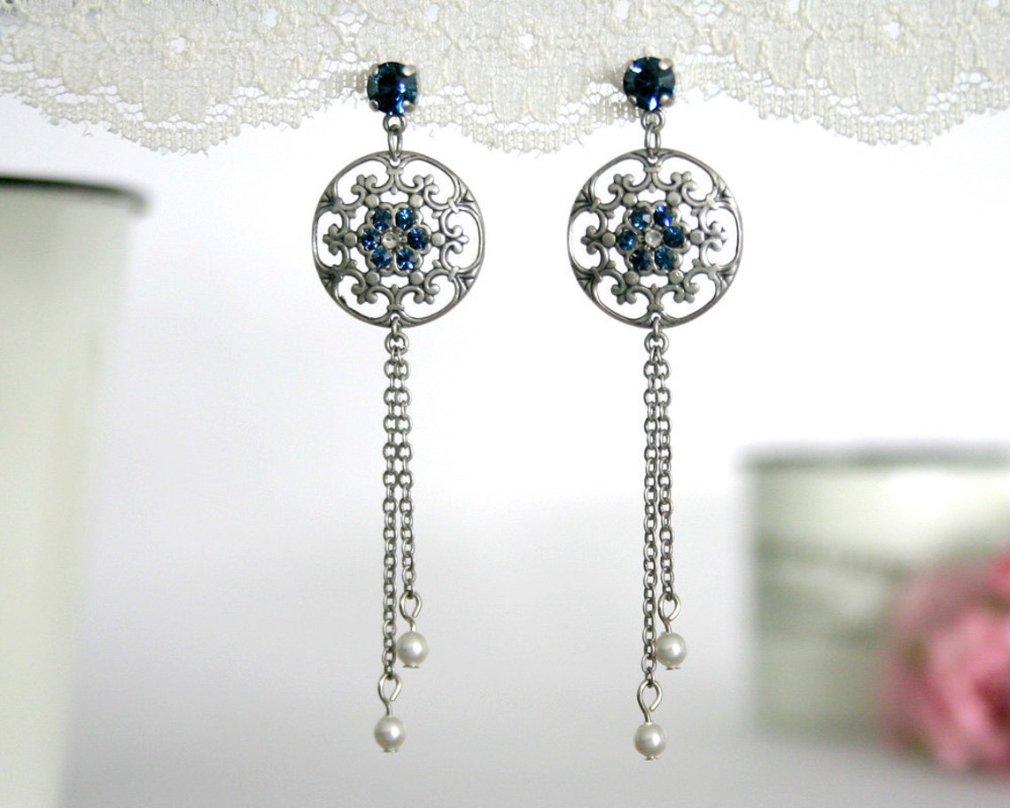 Blue Jeweled Set