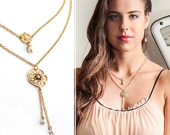Collier en couches d’or, cadeau de collier d’or pour les femmes, collier de superposition d’or, idée cadeau du 40e anniversaire