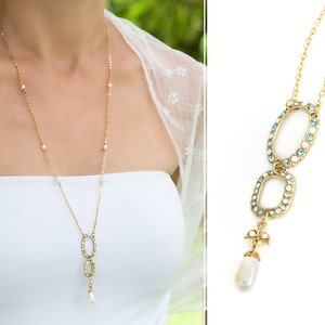 Long gold pendant necklace, Long pendant, Long necklace, Pendant necklace, Gold pendant necklace, Long pendant necklace