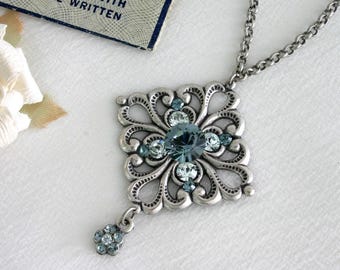 Gioielli Art Déco, filigrana Art Déco, collana d'argento Art Déco, filigrana d'argento, collana Art Déco, matrimonio Art Déco