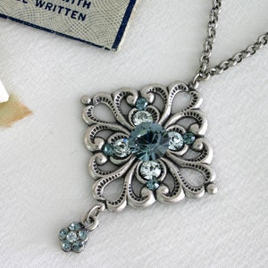 Art deco jewelry, Art deco filigree, Art deco silver necklace, Silver filigree, Art deco necklace, Art deco wedding