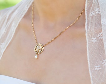 Or de collier de demoiselle d'honneur, collier de demoiselle d'honneur, or de collier, cadeau de collier de demoiselle d'honneur, cadeau de demoiselle d'honneur, cadeau de collier, demoiselle d'honneur blush