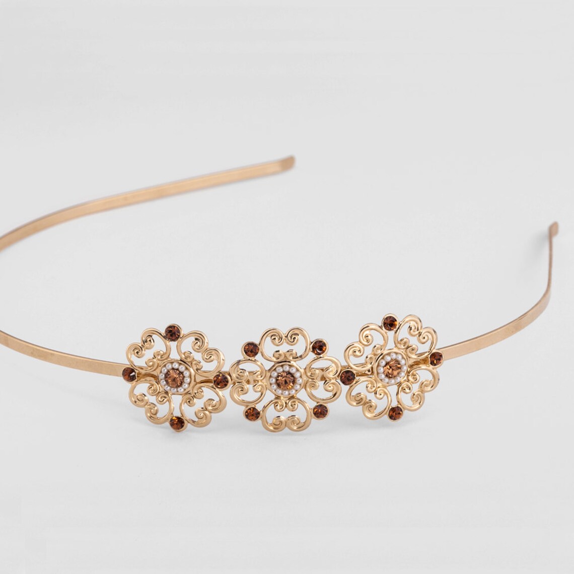 Delicate Flower Hair Band Bridal Hair Accessories Bridal Etsy