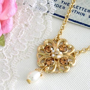 Goud bruidsmeisje ketting, ketting bruidsmeisje, ketting goud, bruidsmeisje ketting cadeau, cadeau bruidsmeisje, cadeau ketting, cadeau ketting, blozen bruidsmeisje afbeelding 2