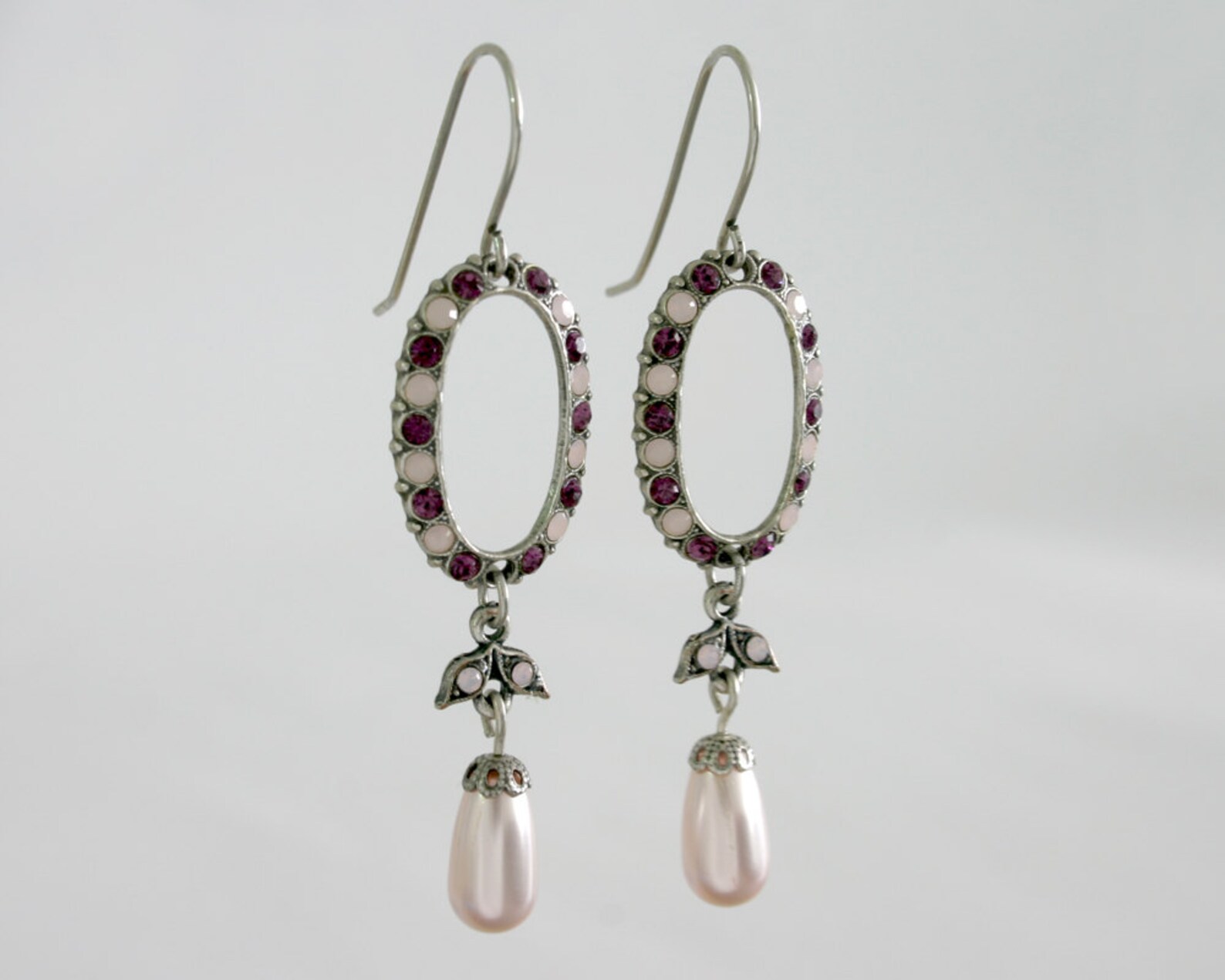 Purple Dangle Earrings, Purple Earrings, Dangle Earrings, Purple