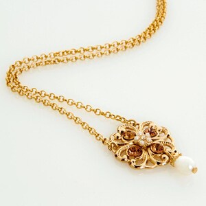 Goud bruidsmeisje ketting, ketting bruidsmeisje, ketting goud, bruidsmeisje ketting cadeau, cadeau bruidsmeisje, cadeau ketting, cadeau ketting, blozen bruidsmeisje afbeelding 3