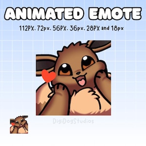 Animiertes Liebe Evoli Emote | TwitchAlerts | Für Twitch, Youtube, Kick und Discord
