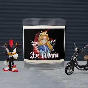 Maria Memorial Candle | Shadow the Hedgehog Unscented Candle | Sonic Fan Gift