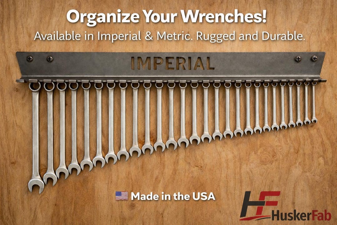 Metric Rack Wrench Rack Organizer EXTENDED – Heavy-duty Steel Wall Mount (imperial ...