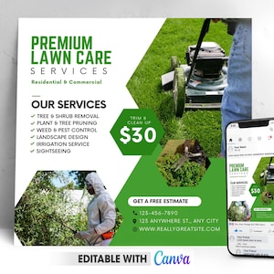 Editable Lawn Care Service Flyer