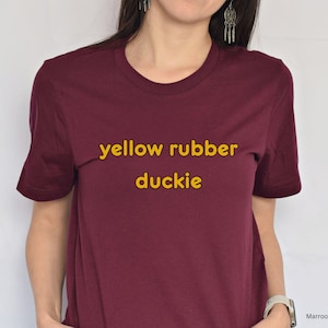 Cute Rubber Duck T-Shirt, Yellow Rubber Duckie Unisex Tee