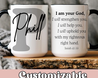 Personalized Bible Verse Coffee Mug: Custom Christian Gift