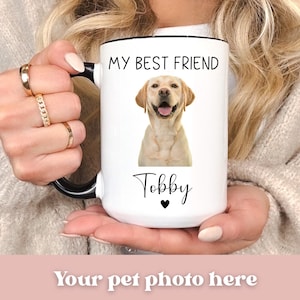 Custom Pet Photo Mug: Personalized Dog Cat Coffee Cup, Gift for Pet Lovers