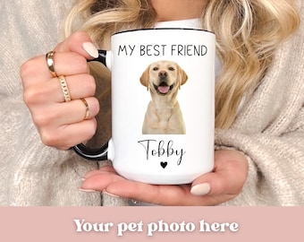 Custom Pet Photo Mug: Personalized Dog Cat Coffee Cup, Gift for Pet Lovers