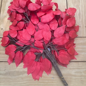 23” Artificial Colored Ficus: Leaf Stem Bundle of 12, Ficus Leaves, Ficus for arrangement, Ficus, Greenery for wreaths, Ficus for wreath