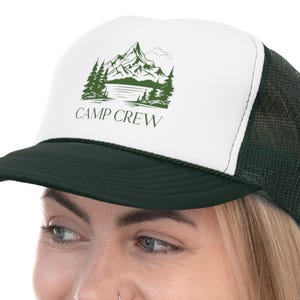 Camp Crew Bachelorette Hats, Bachelorette Trucker Hat, Camp Crew Bridal Shower Hat, Trendy Trucker Hat, Foam Trucker Hat Bridal Shower Hat