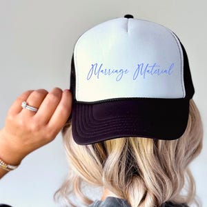 Marriage Material Hat, New Bride Gift, Honeymoon Hat Wedding Apparel, Wedding Trucker Hat Bride Gift, Marriage Apparel, Wedding Hat