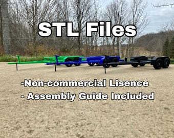 Dual Axle RC Boat Trailer 3D Print STL Files Fits Traxxas Blast