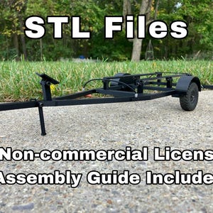 Single Axle RC Boat Trailer 3D Print STL Files - Fits Proboat Recoil 2 18&quot;