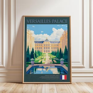 Versailles Palace France Art Print | Elegant French Château Wall Decor | Historic European Travel Poster | Digital Download