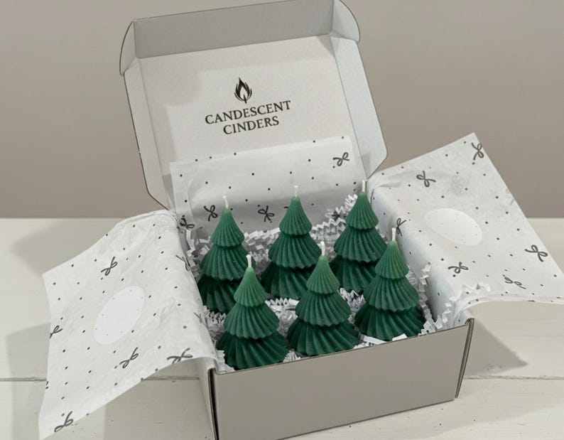 Handmade Soy Wax Christmas Tree Candle - Festive Holiday Decor - Etsy